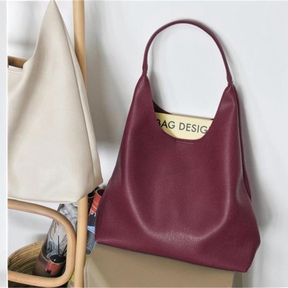 Hobo Bags Soft Vegan Leather Burgundy - Picture 3 of 7